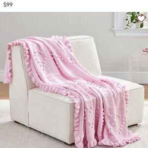 LoveShackFancy Calantha Throw, 50x60, Ivory